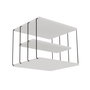 Hanah Home Mesa Lateral 2 Niveles Blanco y Negro 50x33x40cm